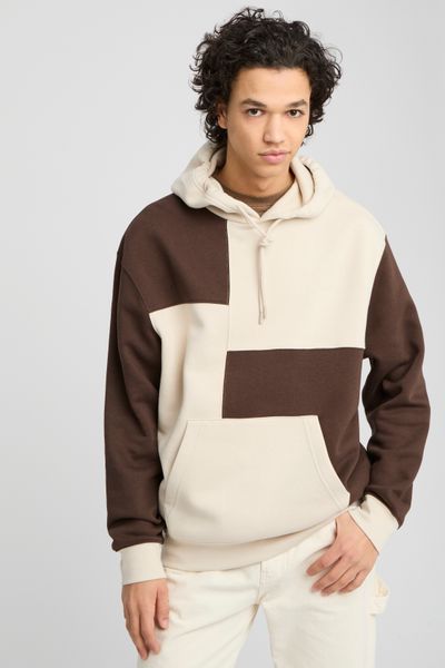 Sweat à capuche patchwork