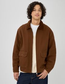 Veste zipp&eacute;e col velours