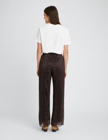 Pantalon plissé brillant