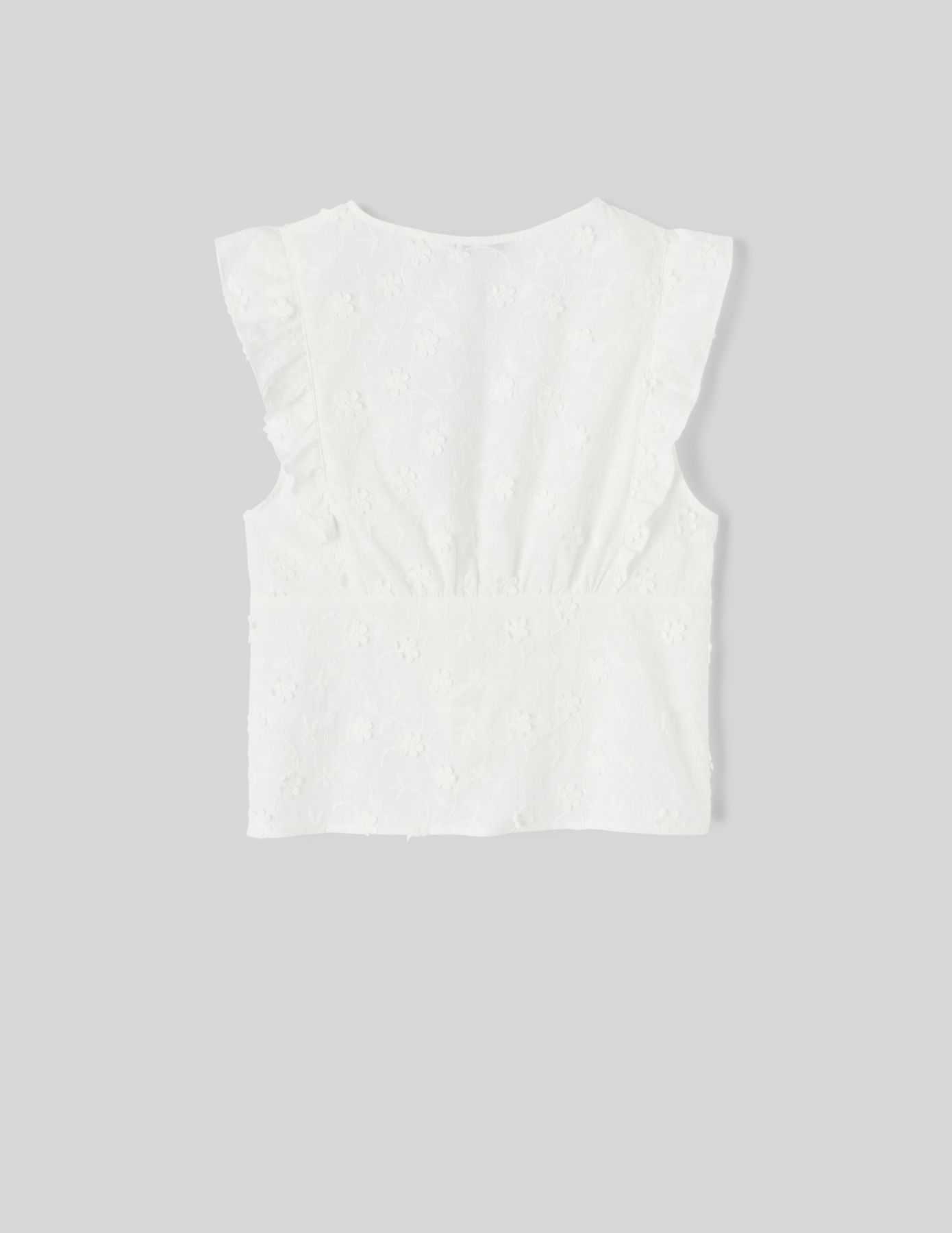 Top à nouer broderie 3D