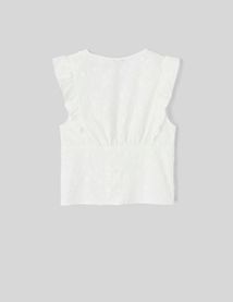 Top à nouer broderie 3D