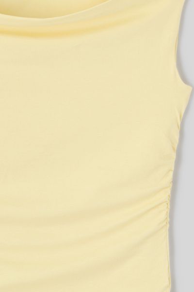 T-shirt à fronces col bardot