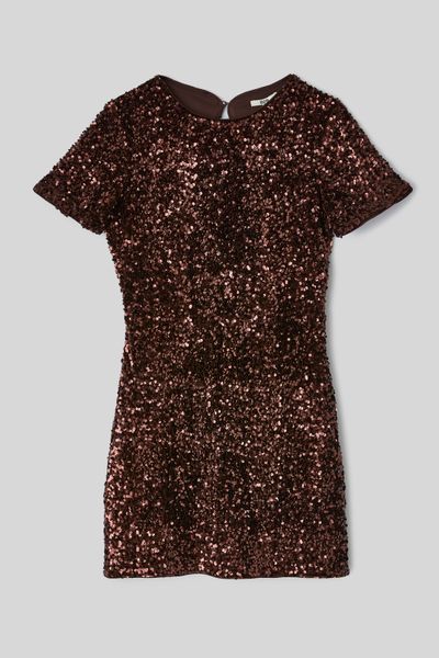 Robe courte &agrave; sequins