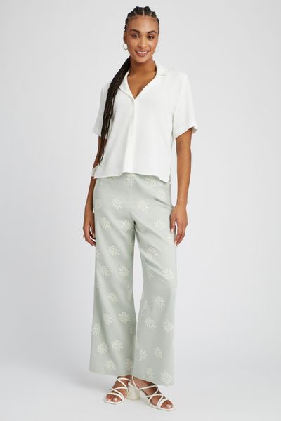 Pantalon fluide brodé
