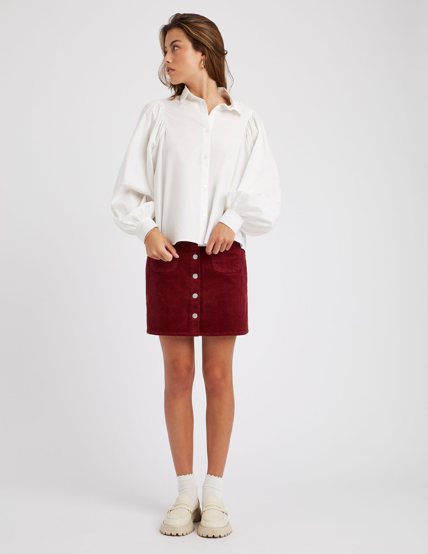 Chemise &agrave; manches bouffantes