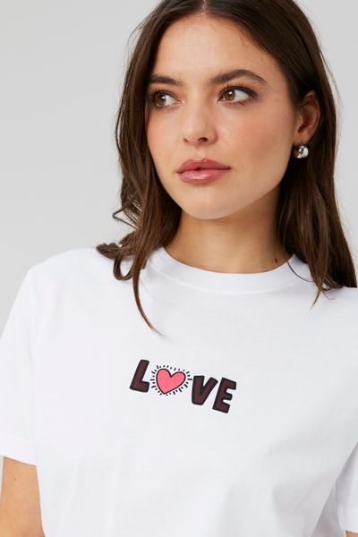 T-shirt collab Keith Haring imprimé devant/dos