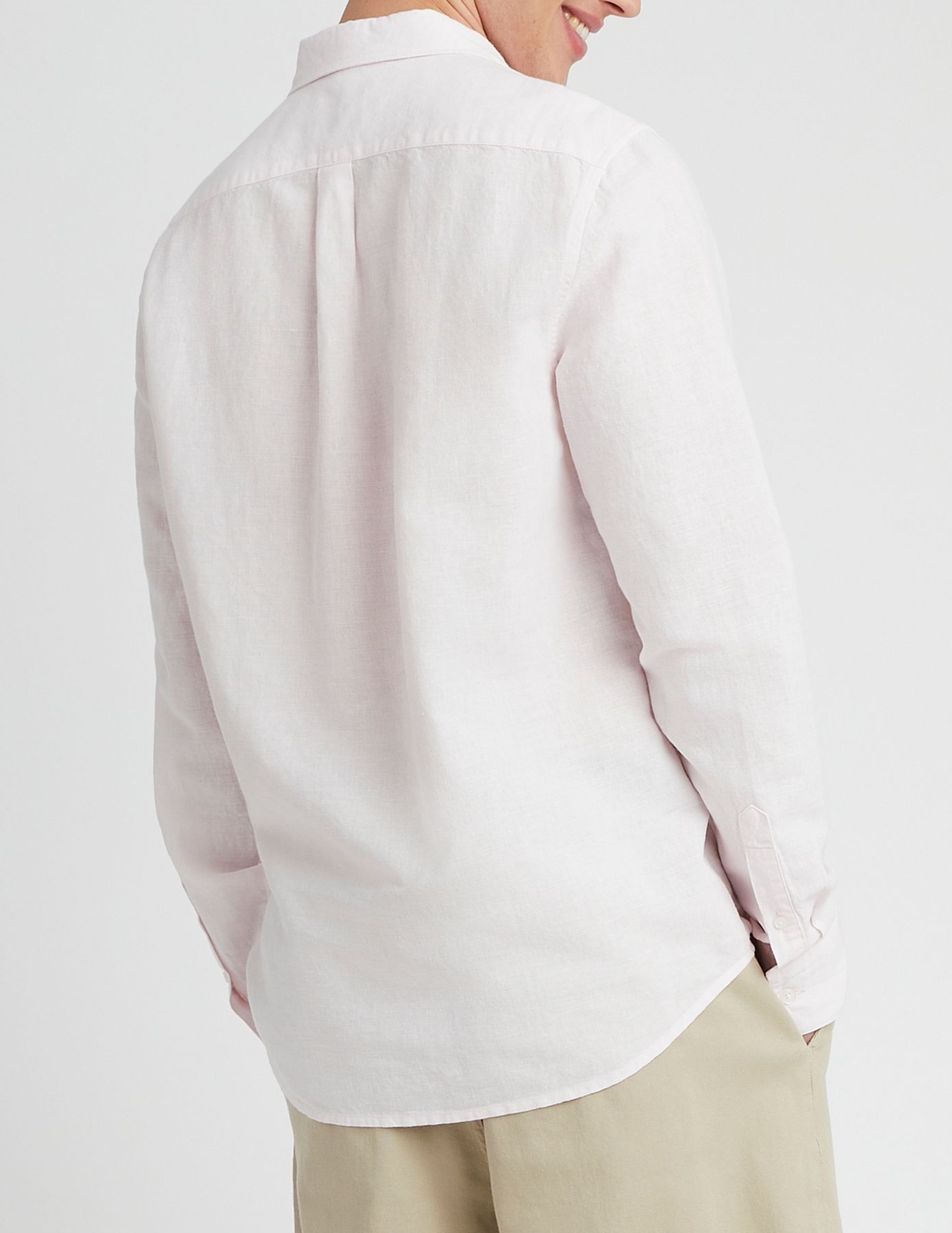 Chemise coton lin unie