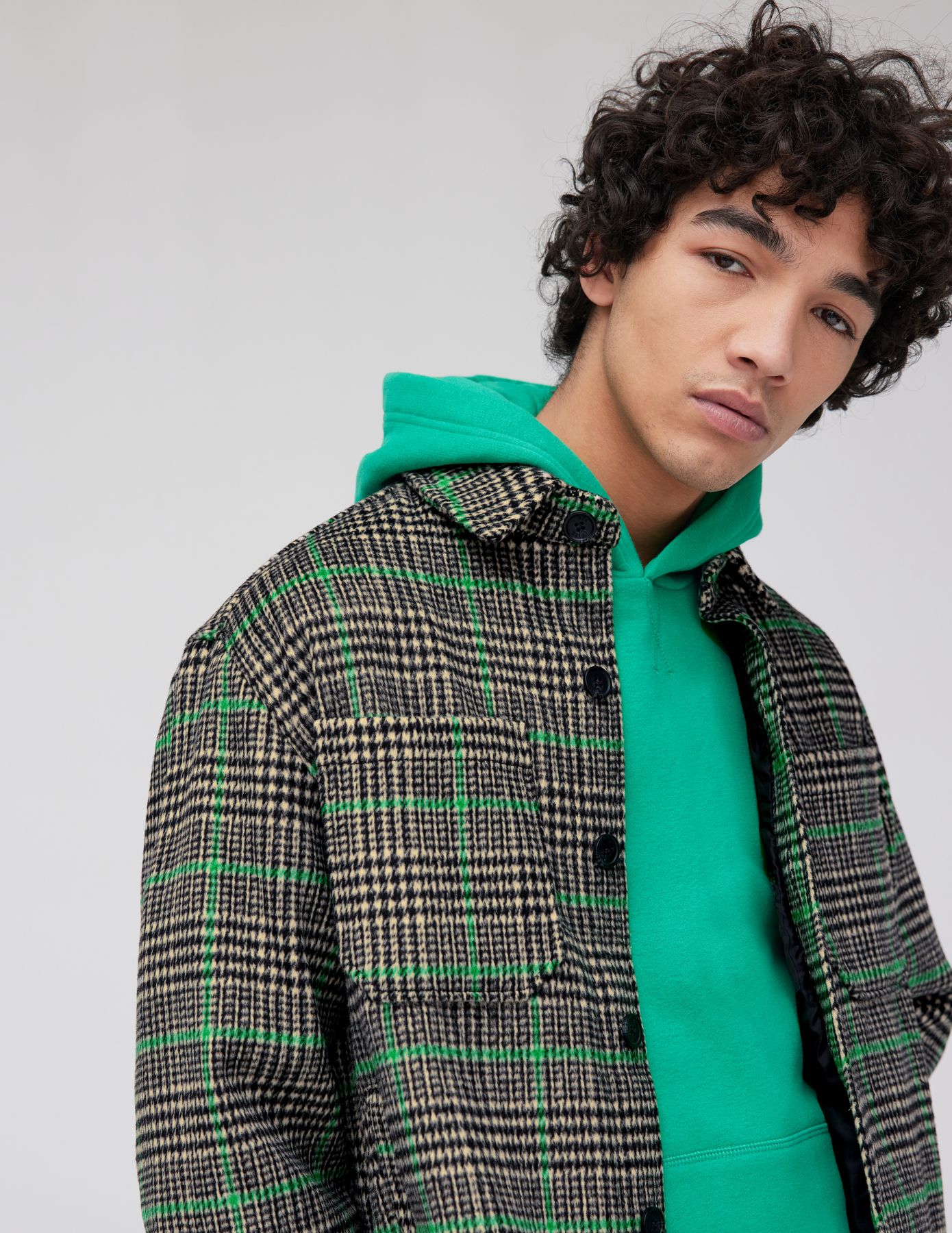 Veste surchemise à carreaux