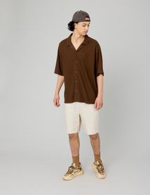 Chemise manches courtes plissée