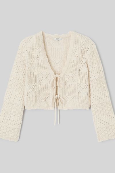Gilet en crochet à nouer