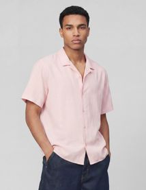 Chemise manches courtes mati&egrave;re fantaisie