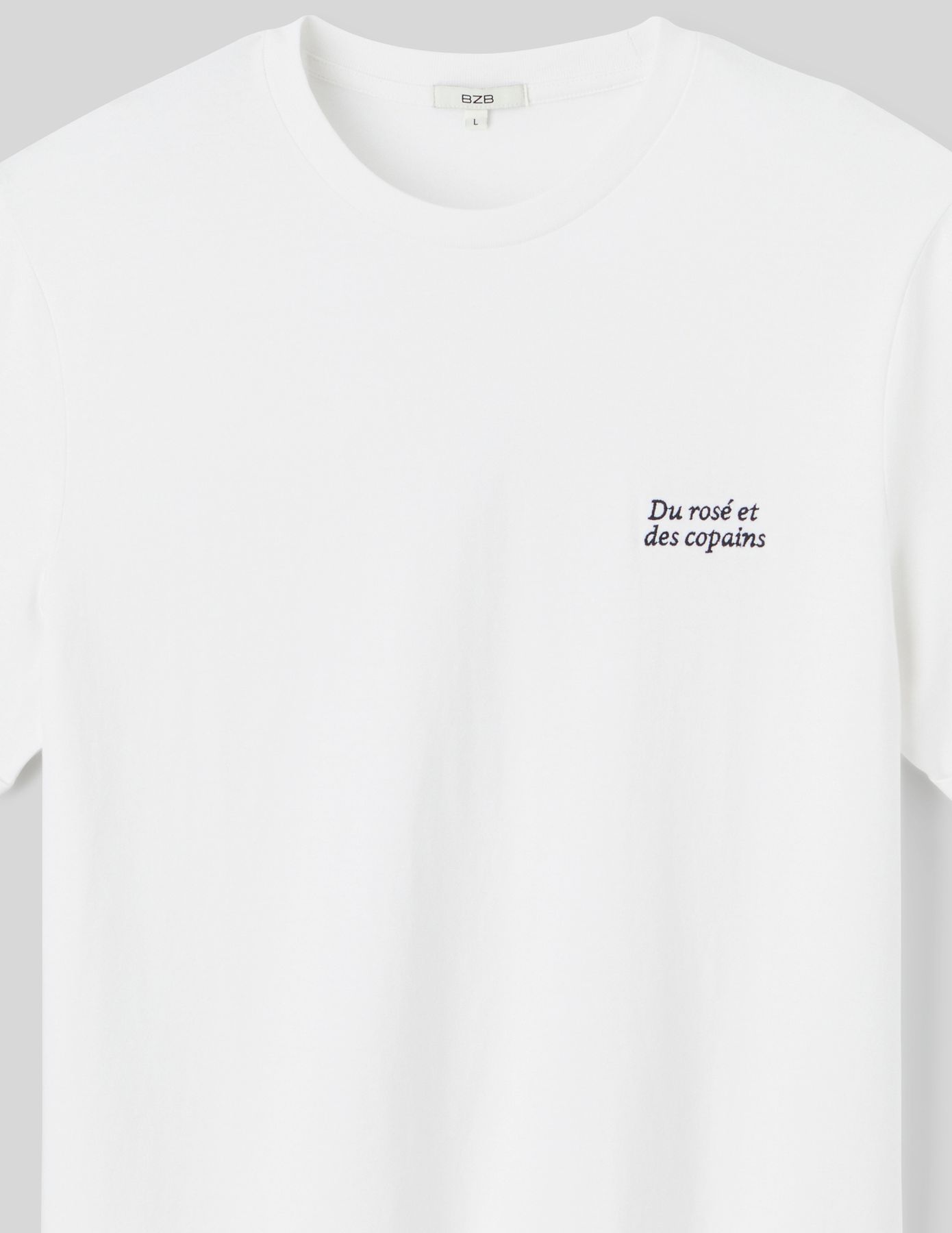 T-shirt broderie poitrine