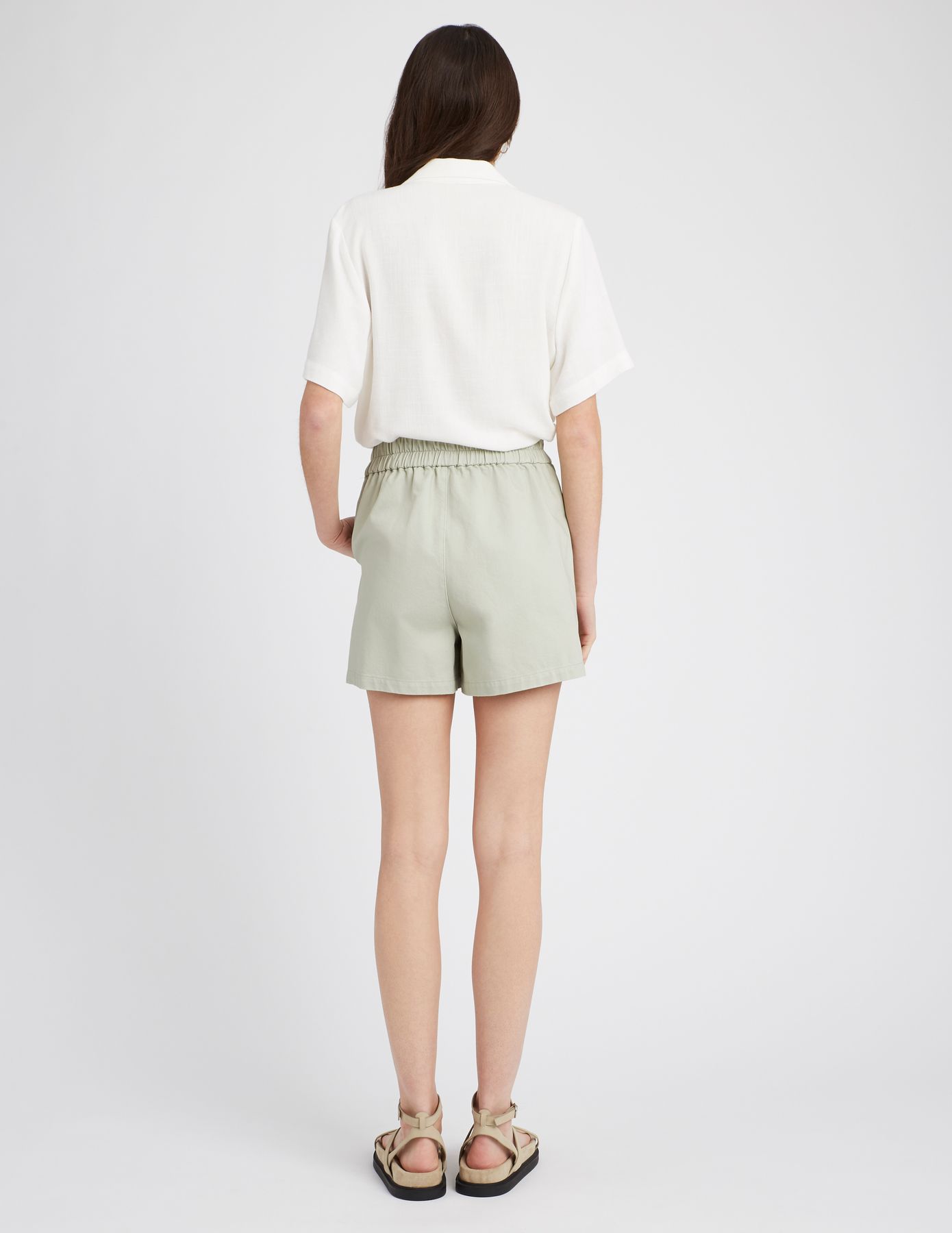 Short taille élastiquée