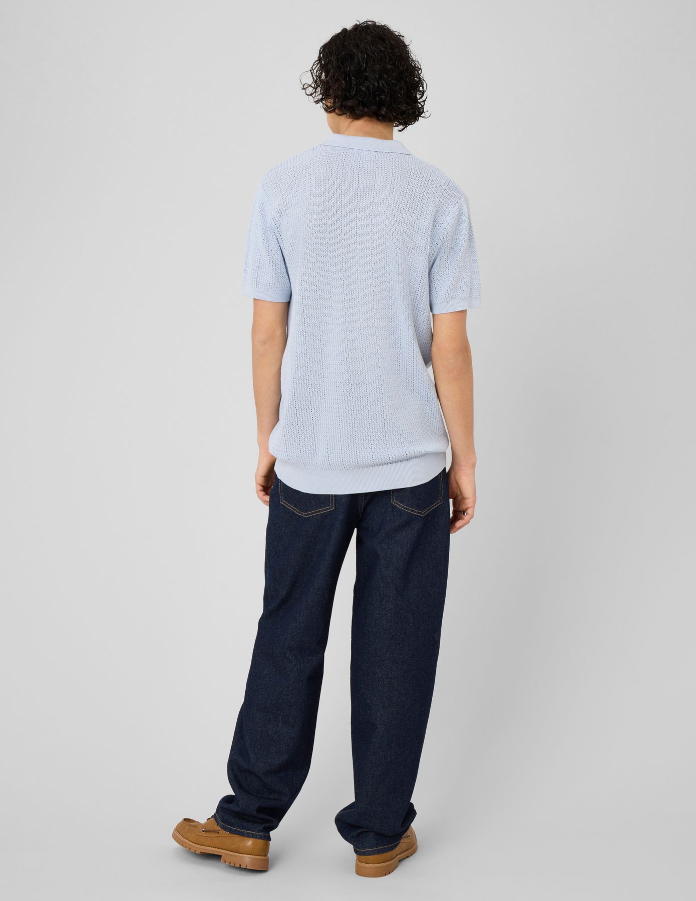 Polo maille ajour&eacute;e