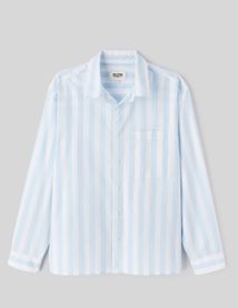 Chemise rayée boxy en popeline