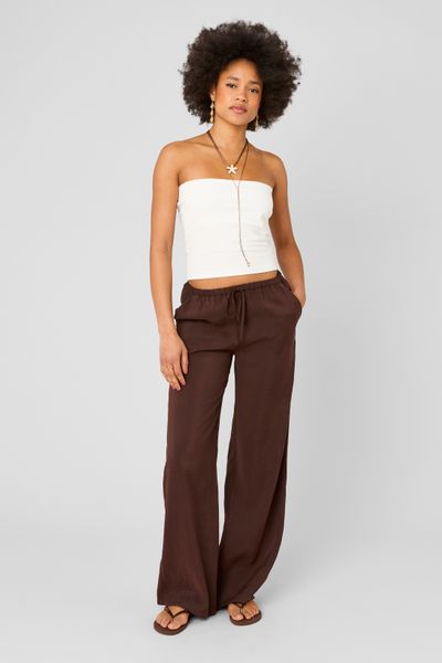 Pantalon fluide taille &eacute;lastiqu&eacute;e