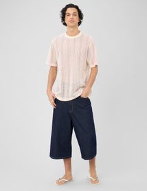 T-shirt tricot &agrave; rayures