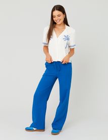 Pantalon en gaz de coton