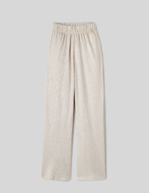 Pantalon texturé et pailleté