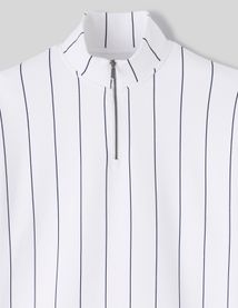 Sweat col montant rayures
