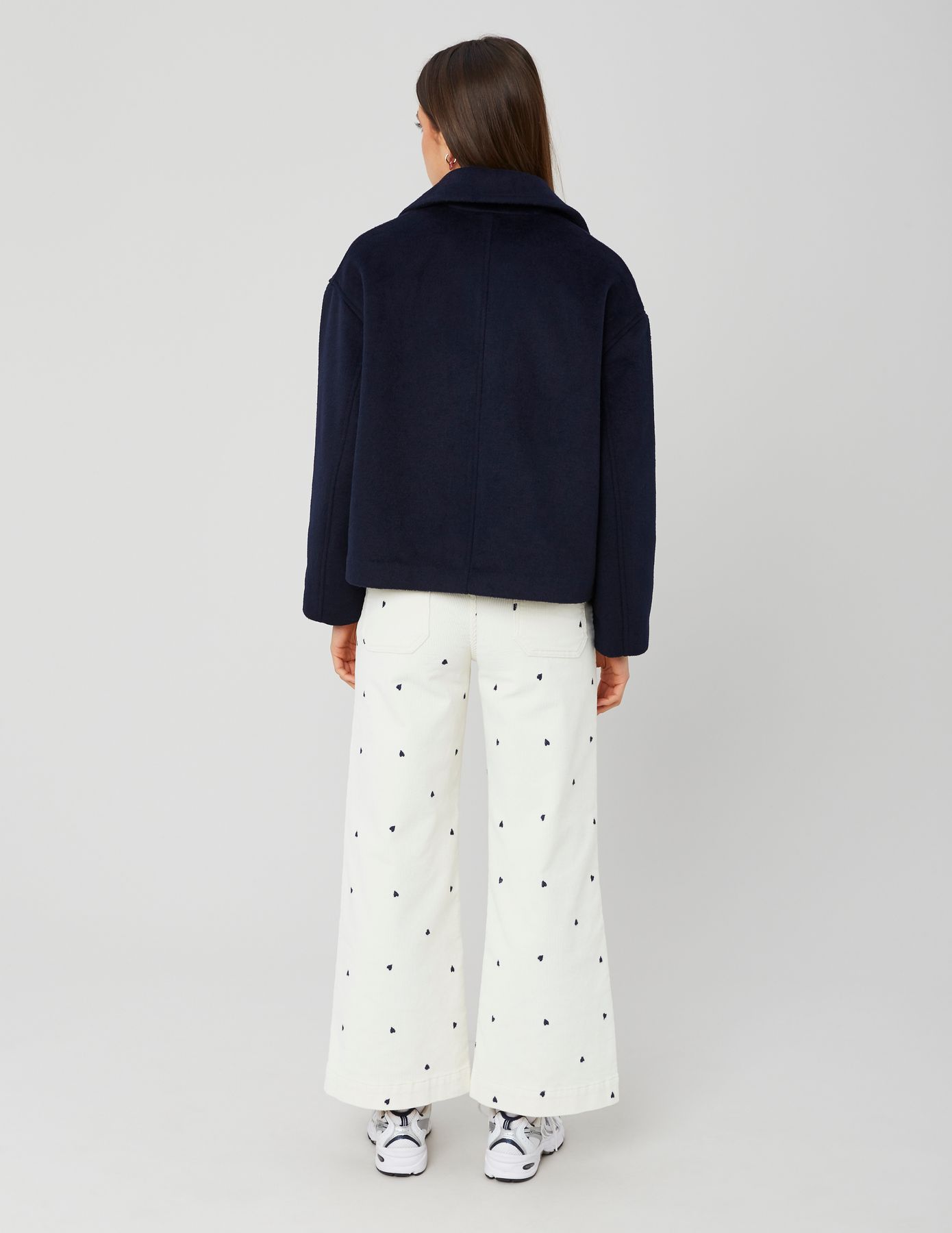 Manteau caban en laine