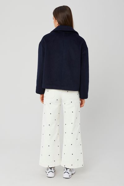 Manteau caban en laine