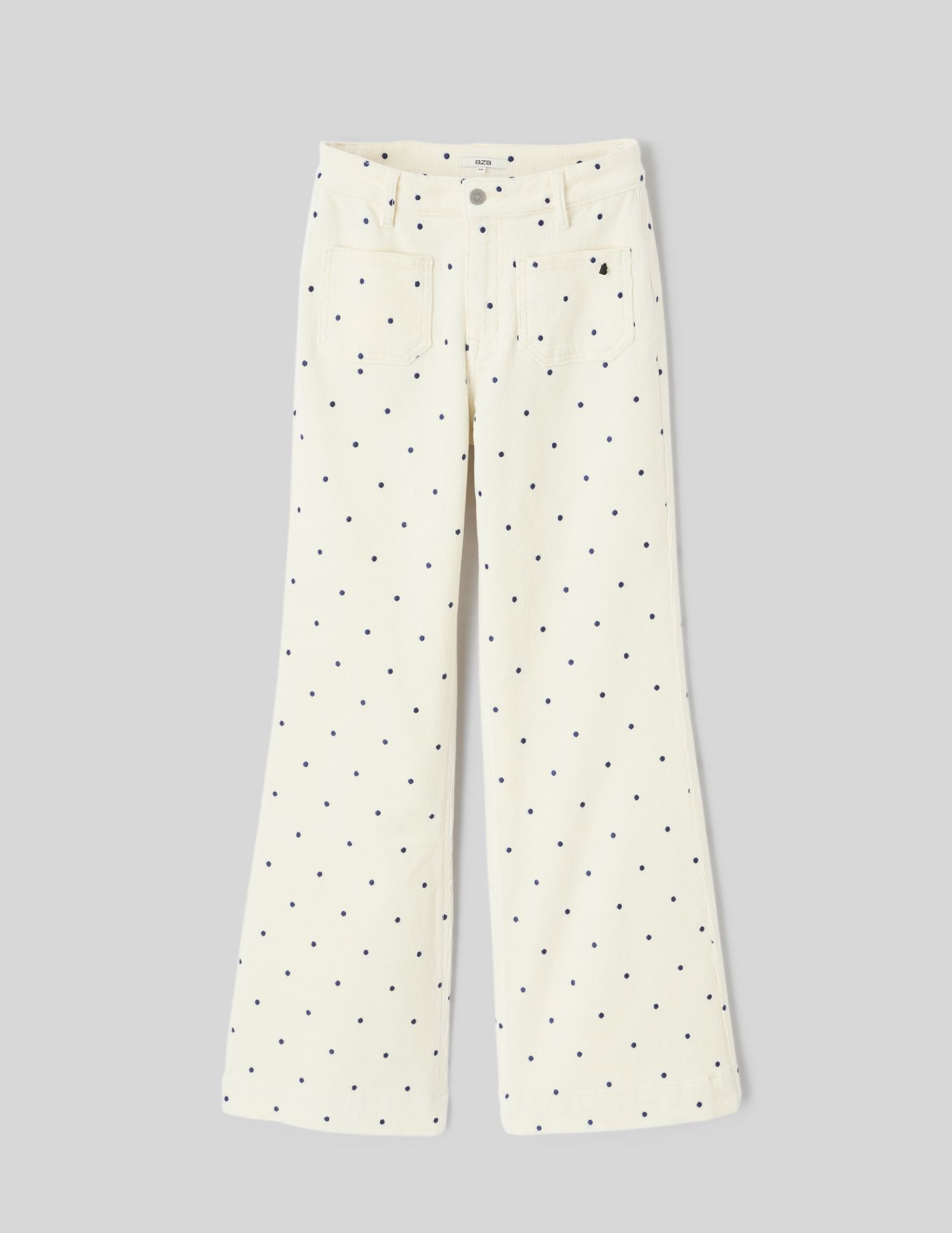 Pantalon imprim&eacute; coupe droite