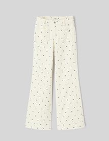 Pantalon imprim&eacute; coupe droite
