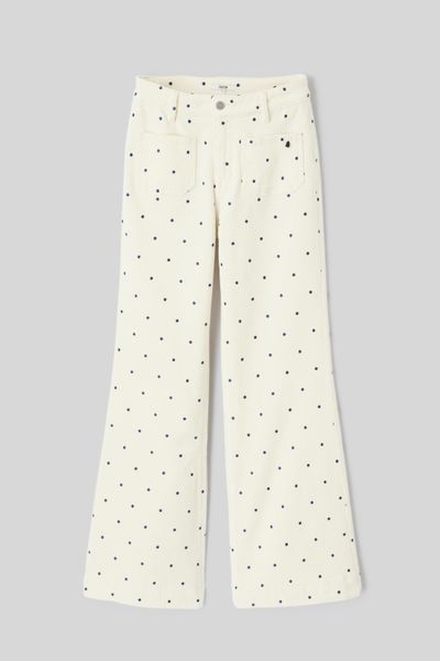 Pantalon imprim&eacute; coupe droite