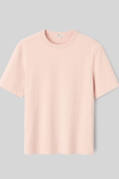 T-shirt lourd touché peau de pêche