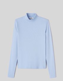 T-shirt col montant uni