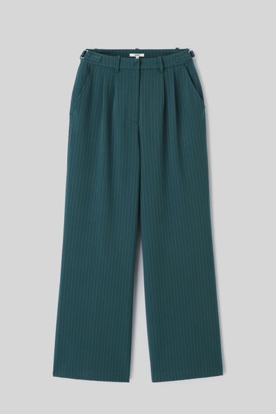 Pantalon tailleur en polyester recycl&eacute;