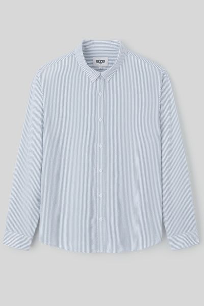 Chemise seersucker rayée