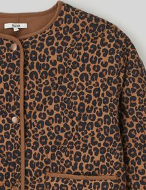 Veste matelassée léopard