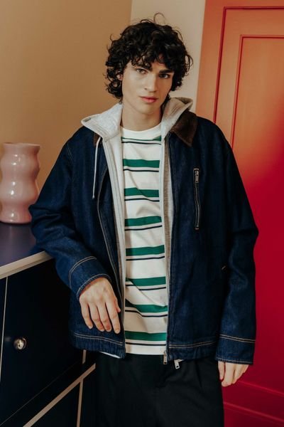 Veste zipp&eacute;e en jean