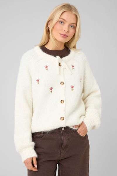 Gilet brod&eacute; &agrave; boutons