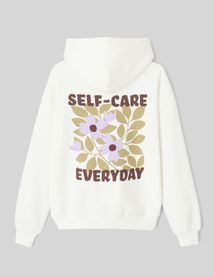 Sweat col capuche imprimé