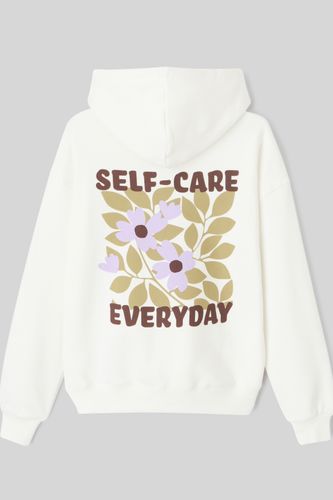 Sweat col capuche imprimé
