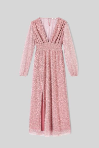 Robe longue plissée