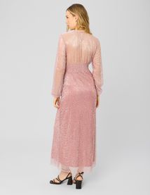 Robe longue pliss&eacute;e