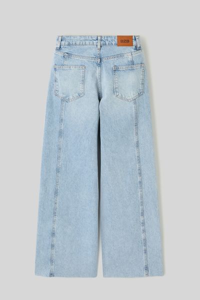 Jean wide leg empiècement côté