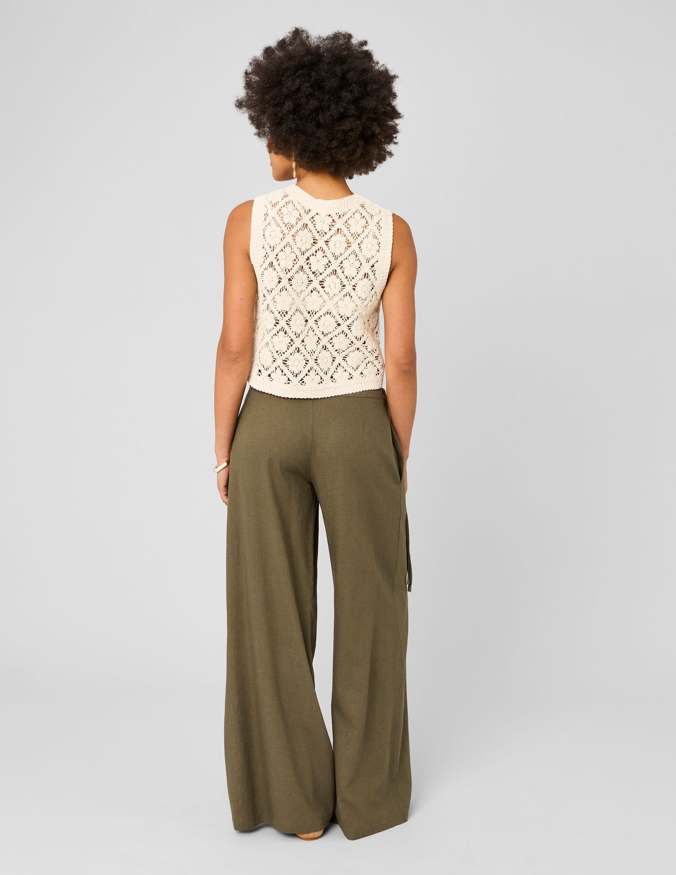 Pantalon fluide pan asym&eacute;trique