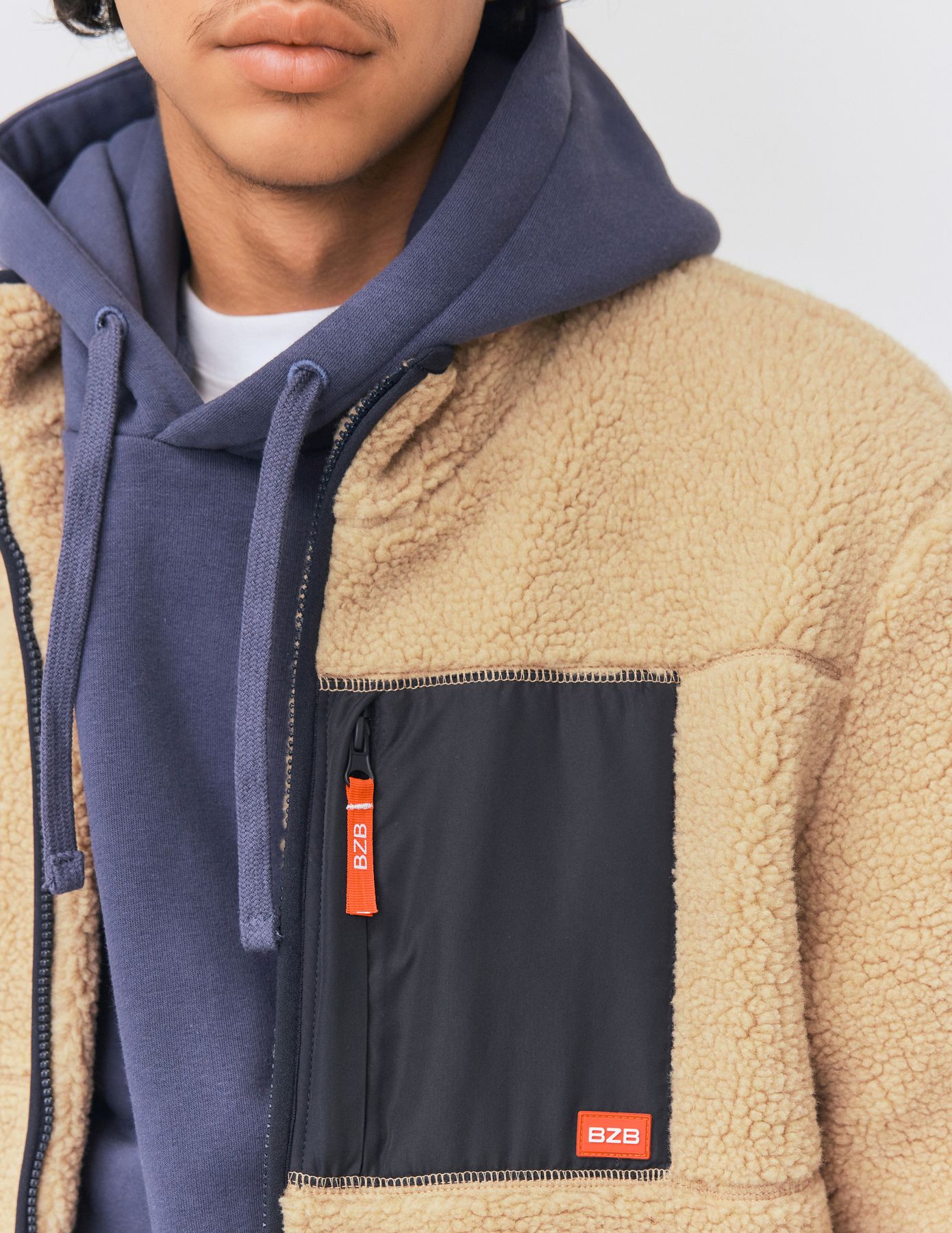 Blouson sherpa zipp&eacute;