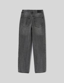 Jean droit strass