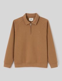 Sweat col polo zipp&eacute;