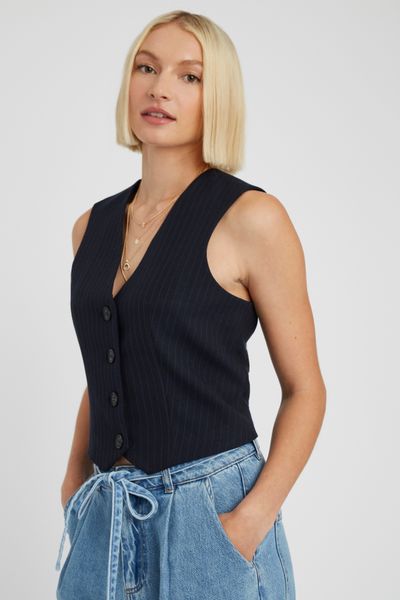 Gilet de costume rayé
