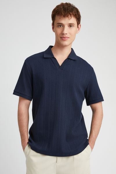 Polo maille fantaisie