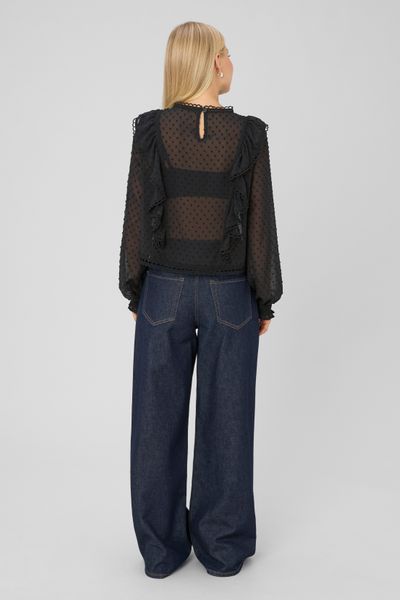 Blouse plumetis volant&eacute;e