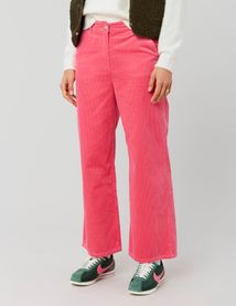 Pantalon wide leg velours cropped