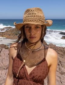 Chapeau en paille cowboy